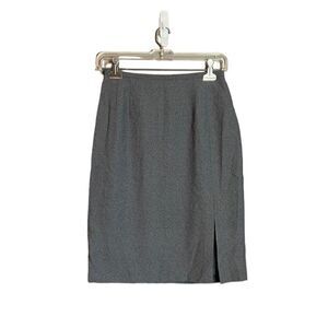 Braemar petites grey skirt with slit‎
